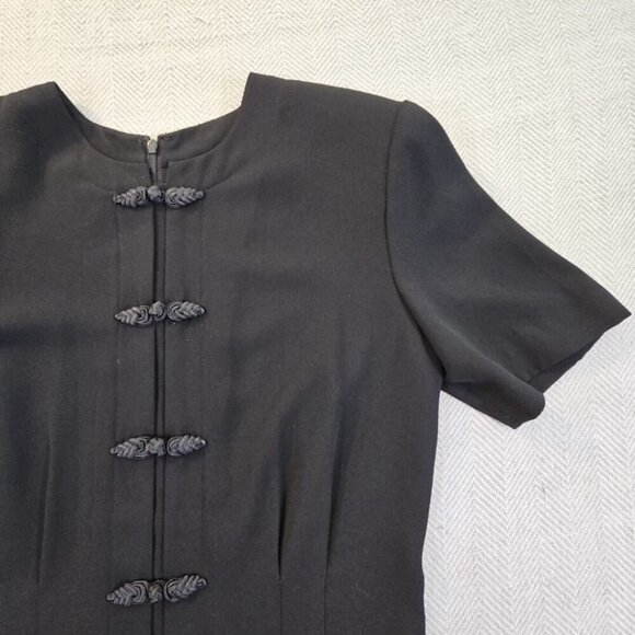Debra Michaels Collection Dress Women's Size 14 Black Short Sleeve Embroidery - Picture 6 of 16